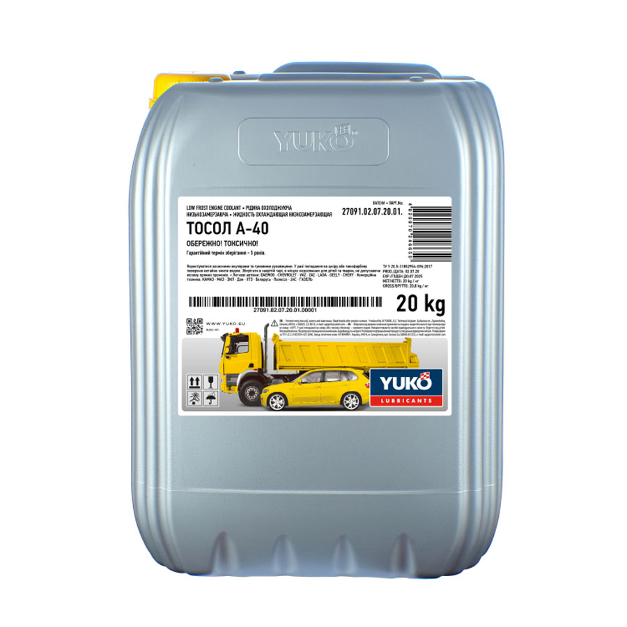 Охолоджуюча рідина YUKO Тosol А-40